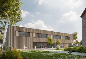 Kernen-Haldenschule-Neubau-Mensa-SporthalleRendering